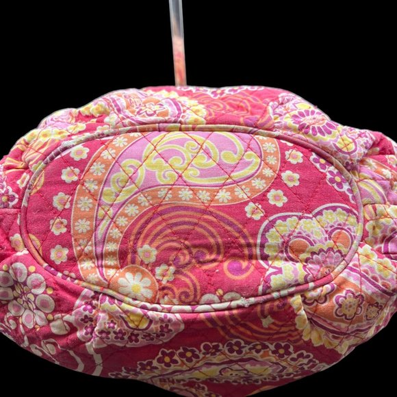 Vera Bradley Raspberry Fizz Paisley Betsy Tote Shoulder Bag Purse Pink Zip Close - Picture 11 of 15